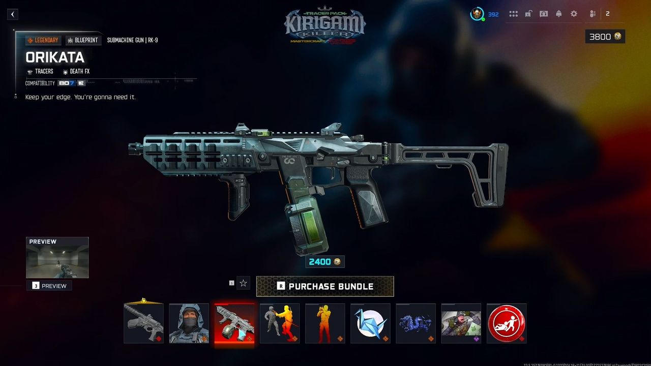 Examples of current Black Ops 7 premium cosmetics