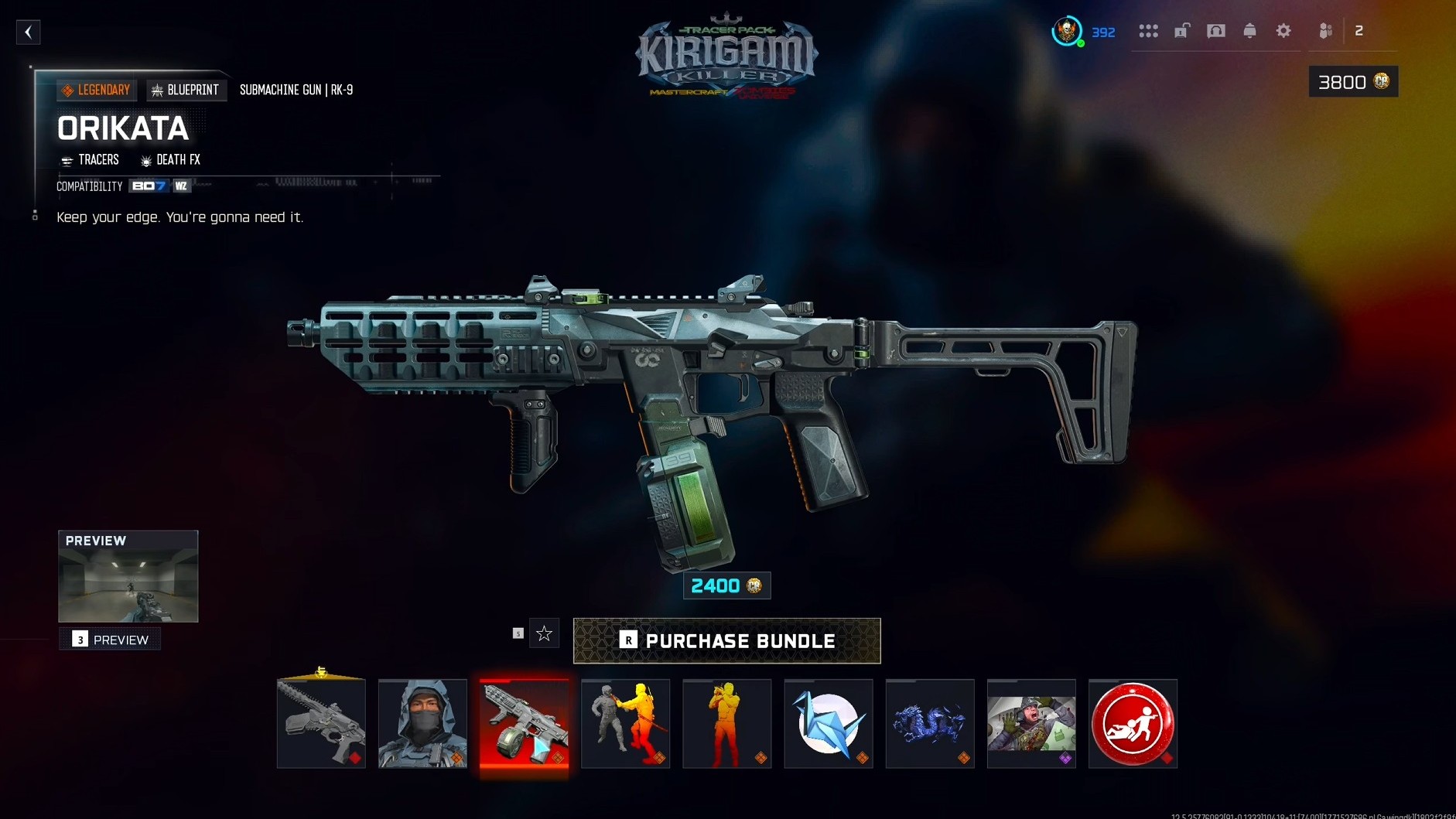 Examples of current Black Ops 7 premium cosmetics