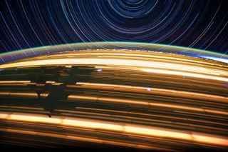 Star Trails Seen from the ISS