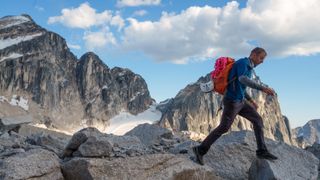 Tommy Caldwell hiking in the Devil's Climb