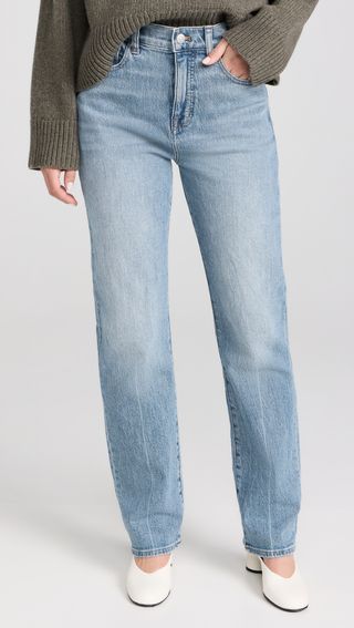 90er-Straight-Jeans in Rondell-Waschung: Folded Edition