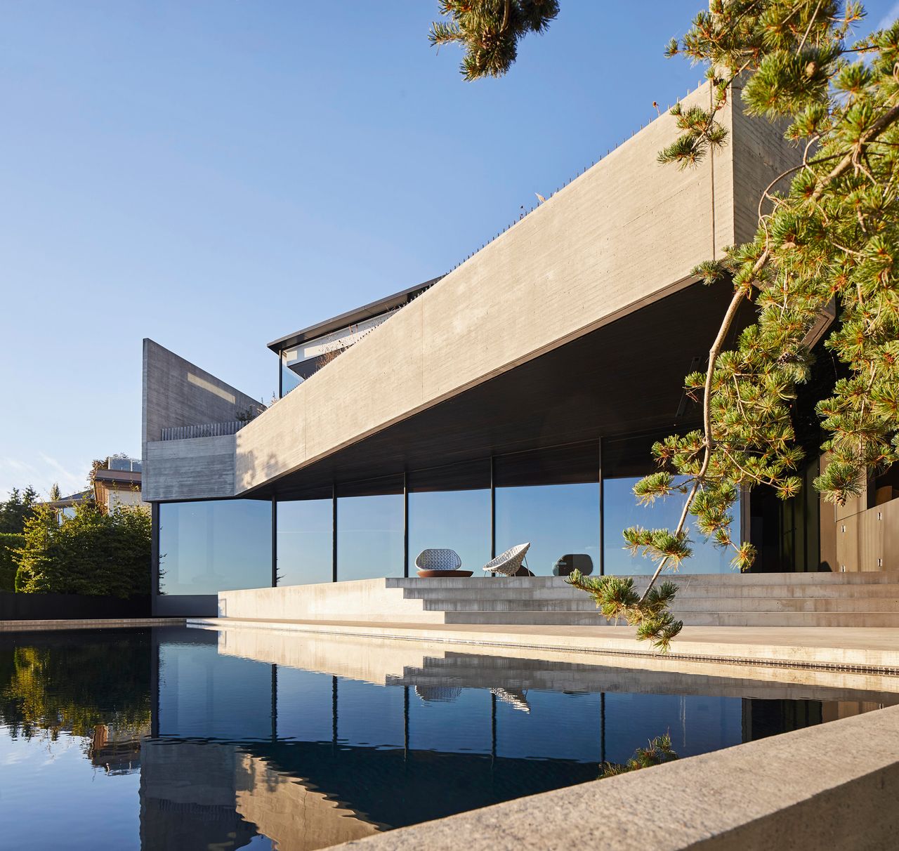 liminal house concrete exterior showing terrace