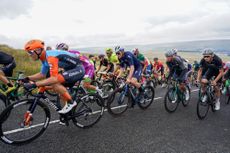 Riders compete at the Tour of Britain in 2022