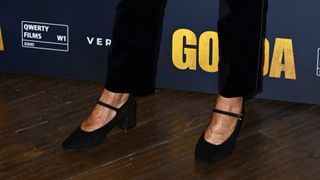 Dame Helen Mirren's shoes as she attends the "Golda" Special Screening
