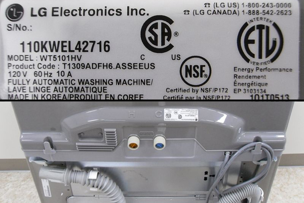 Location and rating label.