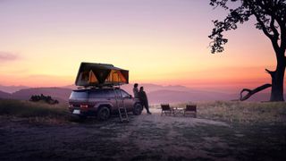 Car camping in the Hyundai Santa Fe