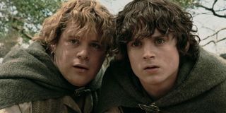Elijah Wood and Sean Astin in The Lord of The Rings: The Two Towers