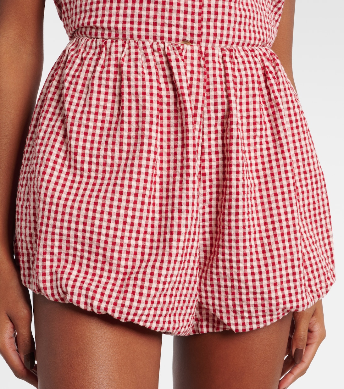 Aurelia Gingham Cotton Shorts