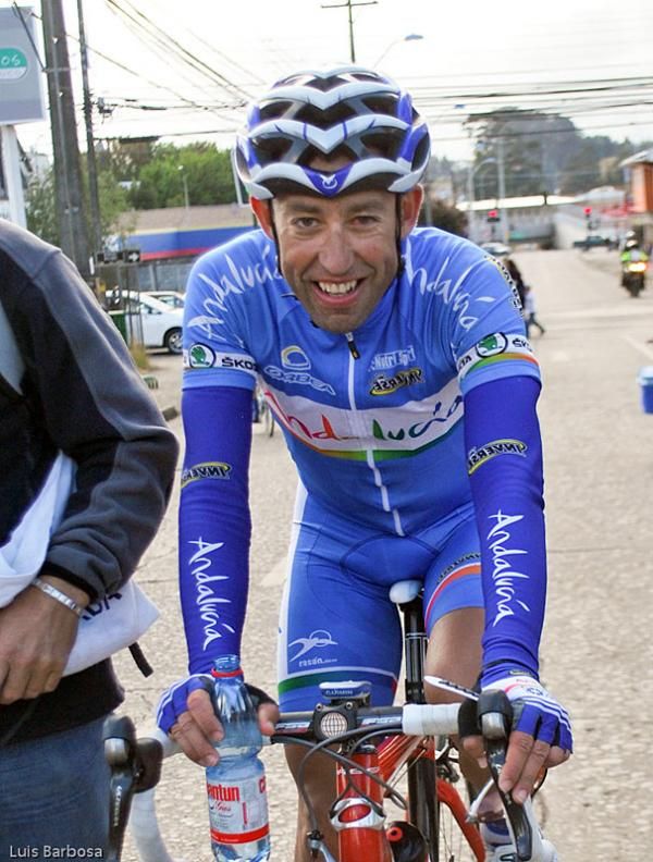 A happy Adri&aacute;n Palomares (Andalucia) after winning stage 5b at the Vuelta Chile