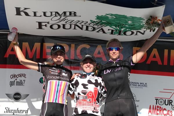 The women's podium in East Troy