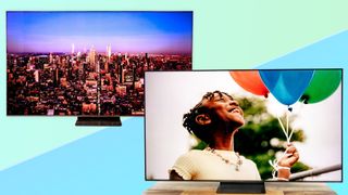 The TCL QM8L and the QM7L in a side-by-side composite