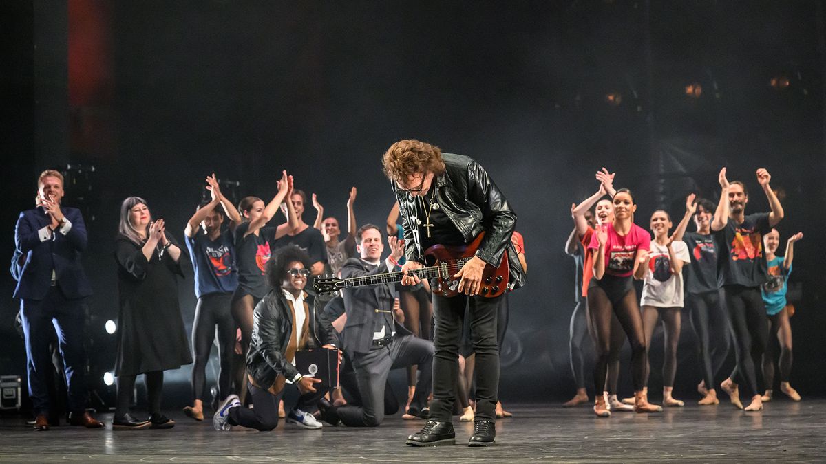 Tony Iommi makes a surprise appearance onstage at the Black Sabbath Ballet in Birmingham, UK