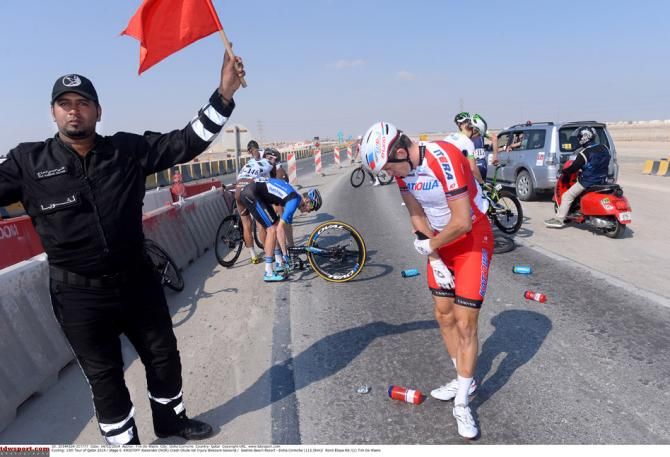 Kristoff inspects the damage