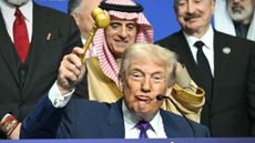 President Donald Trump gavels out inaugural Board of Peace meeting