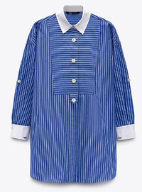 Striped Oversize Shirt | $41.67/32.99 | Zara