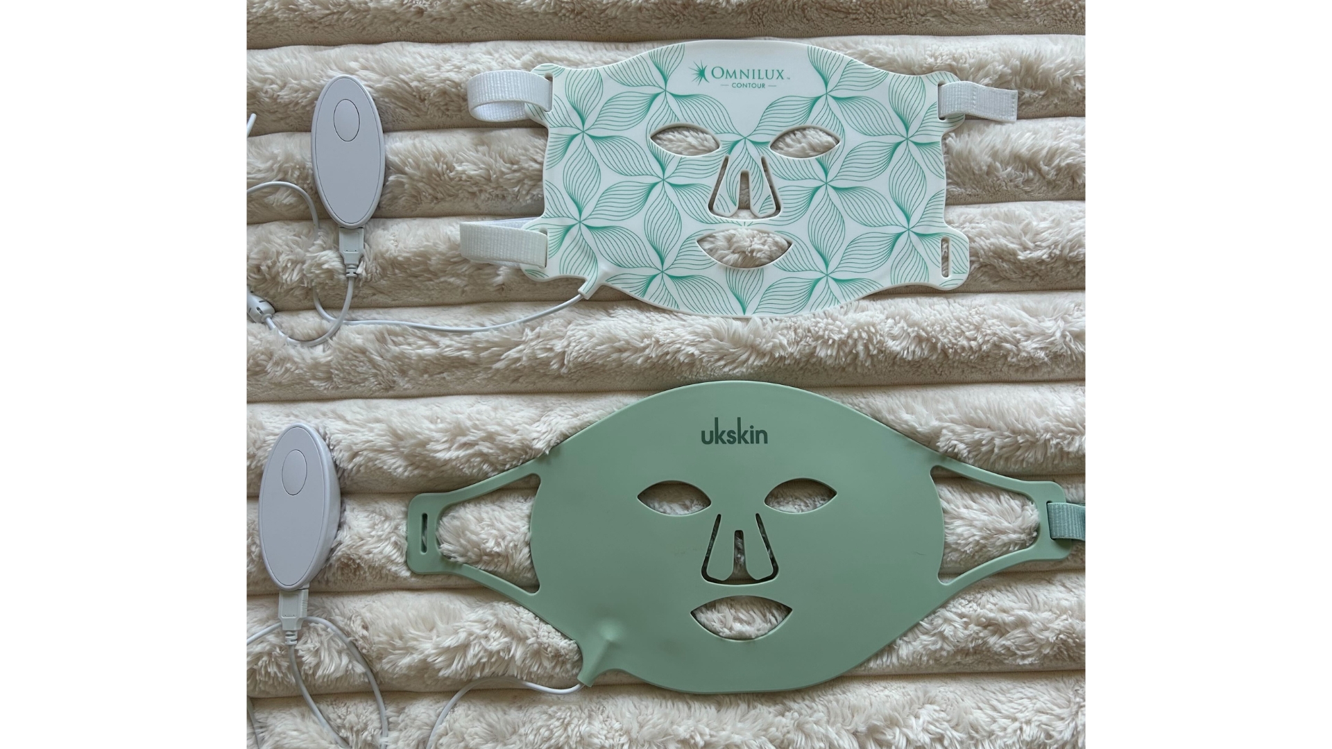 UKLASH LED Mask comparison with the Omnilux Contour Face LED Mask