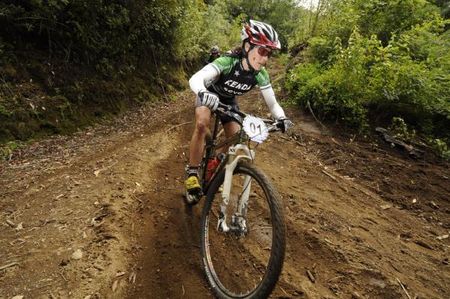 Mary McConneloug is on the stage-winning mixed duo team.