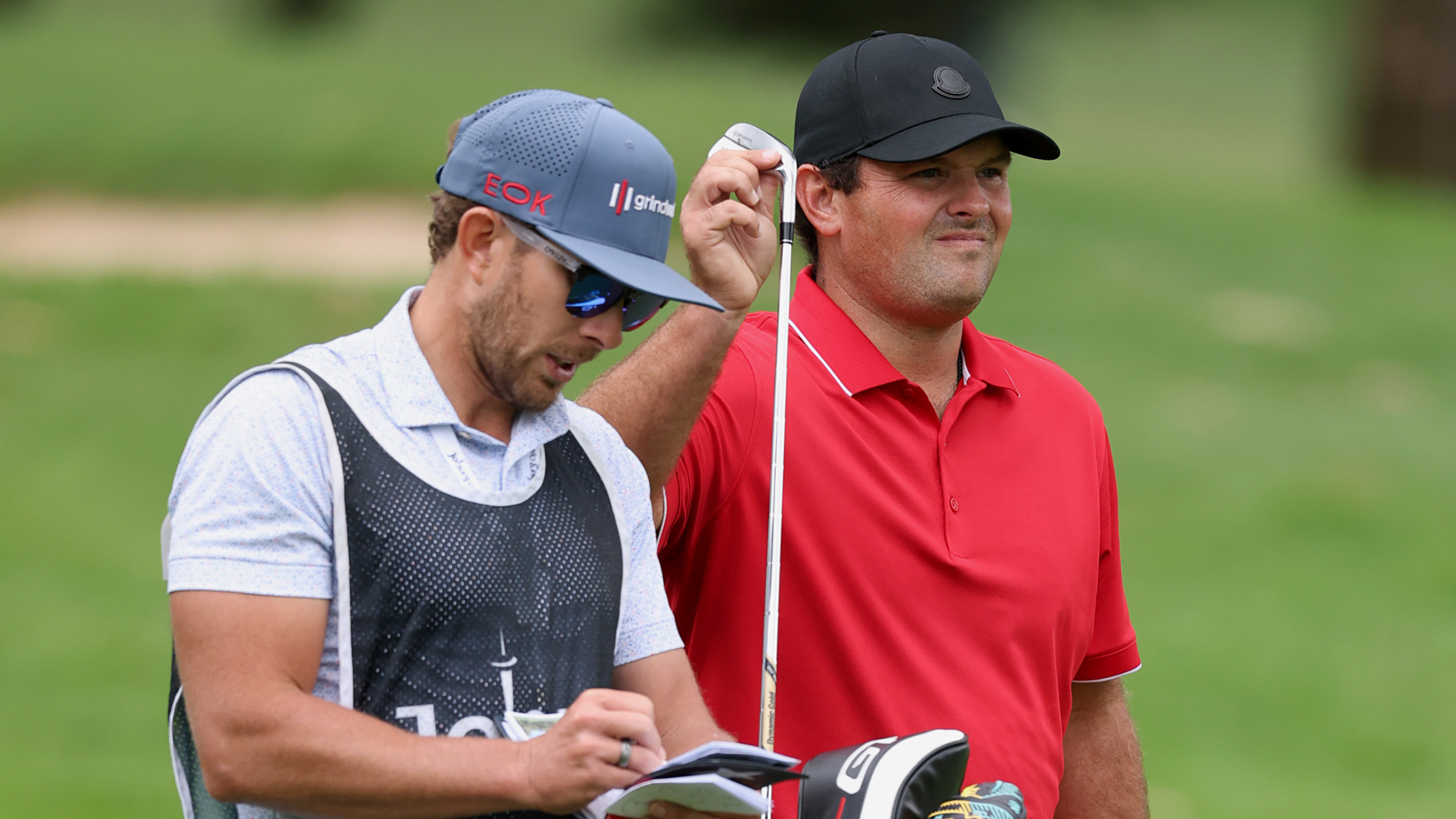 Patrick Reed and his caddie at the Joburg Open