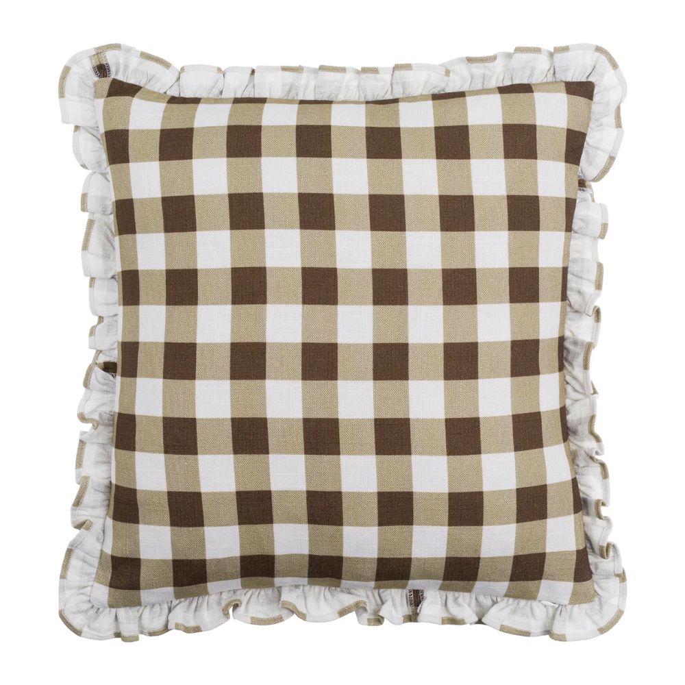 Zeppelin Plaid Cotton Reversible Throw Pillow