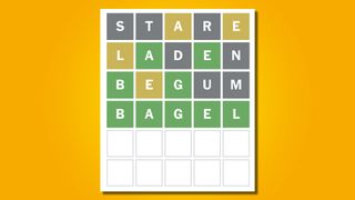 Wordle answer 705 on a yellow background