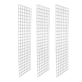 Three grid wire panels in black