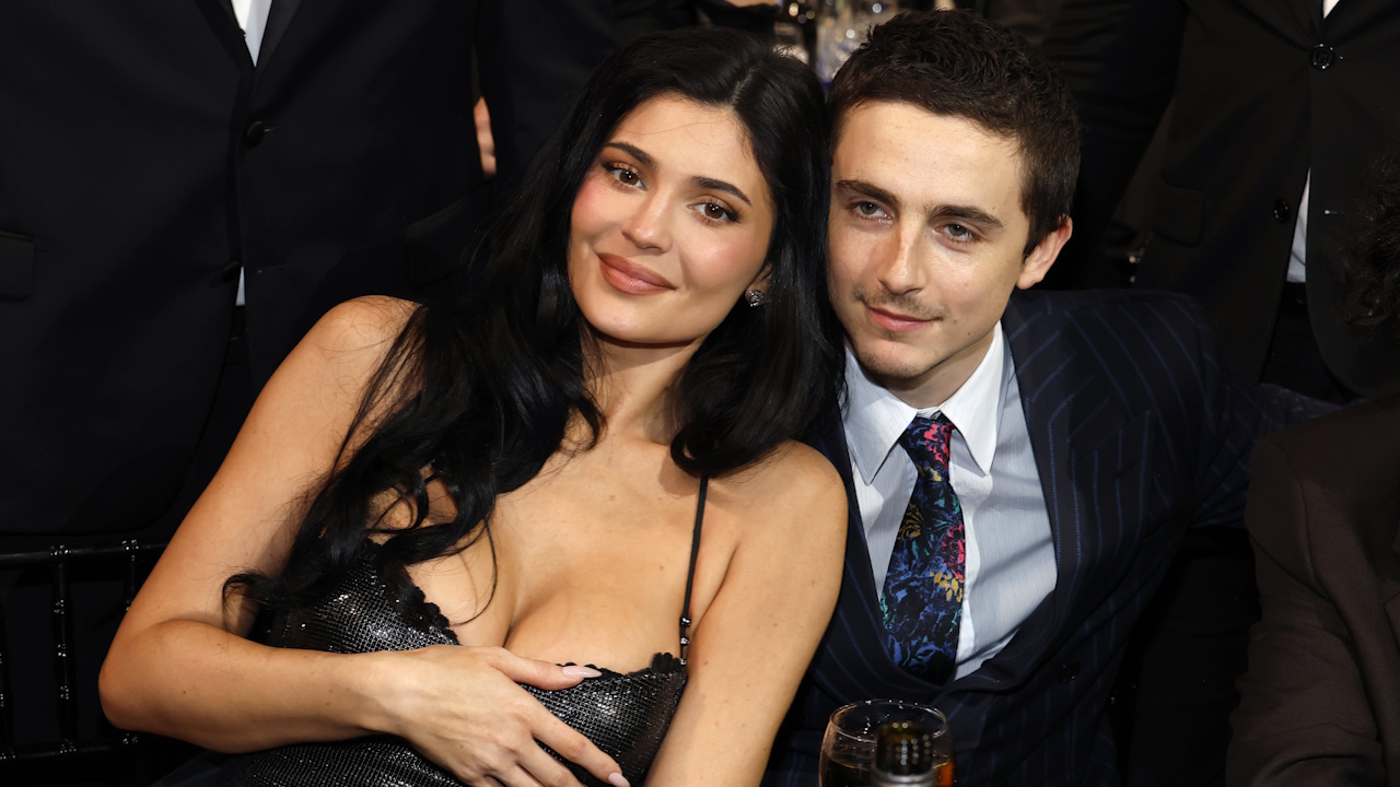 Kylie Jenner and Timoth&eacute;e Chalamet attend the 31st Annual Critics Choice Awards at Barker Hangar on January 04, 2026 in Santa Monica, California.