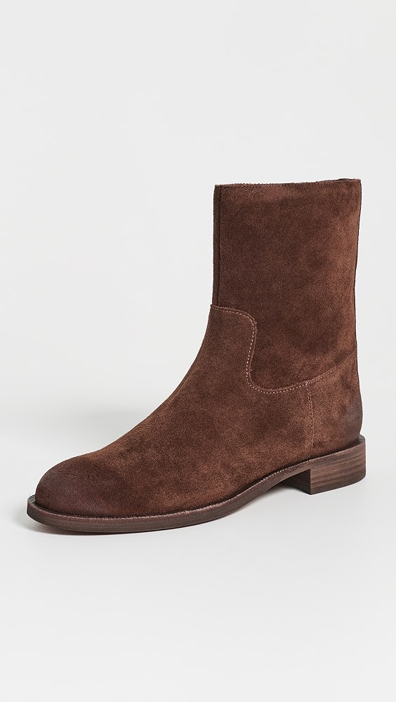 Marty Suede Booties - Rich Brown