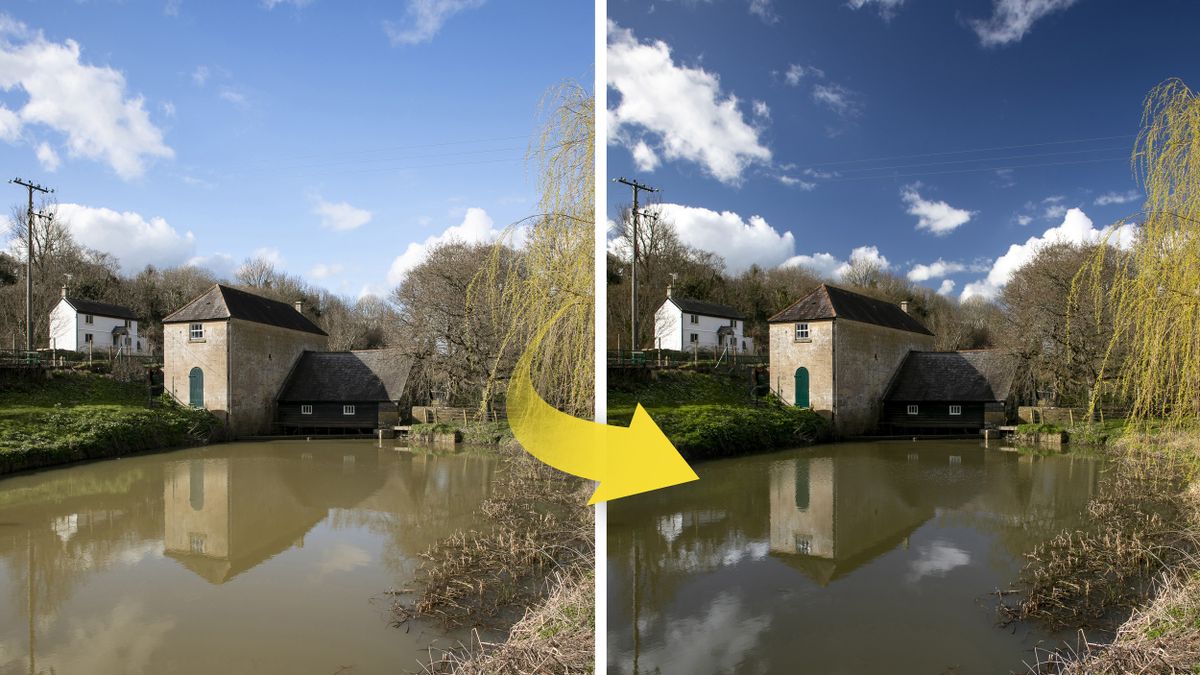 Use a polarizing filter to boost blue skies and reduce reflections
