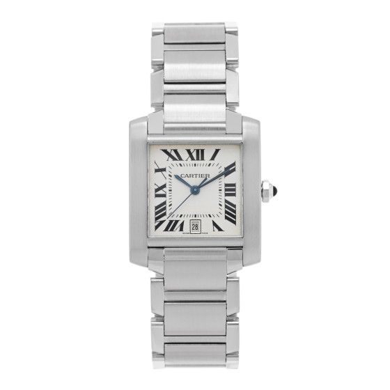 Cartier Stainless Steel 28mm Tank Francaise Automatic Watch