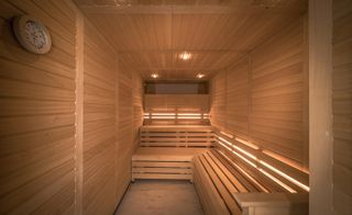 The gym’s luxury amenities include a sauna