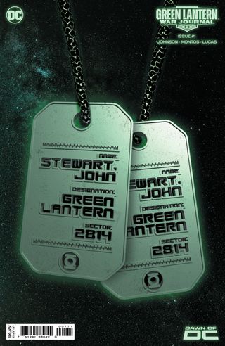Glow in the dark cover for Green Lantern: War Journal #1.