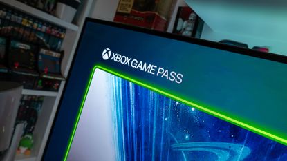 Xbox Game Pass running on a TV