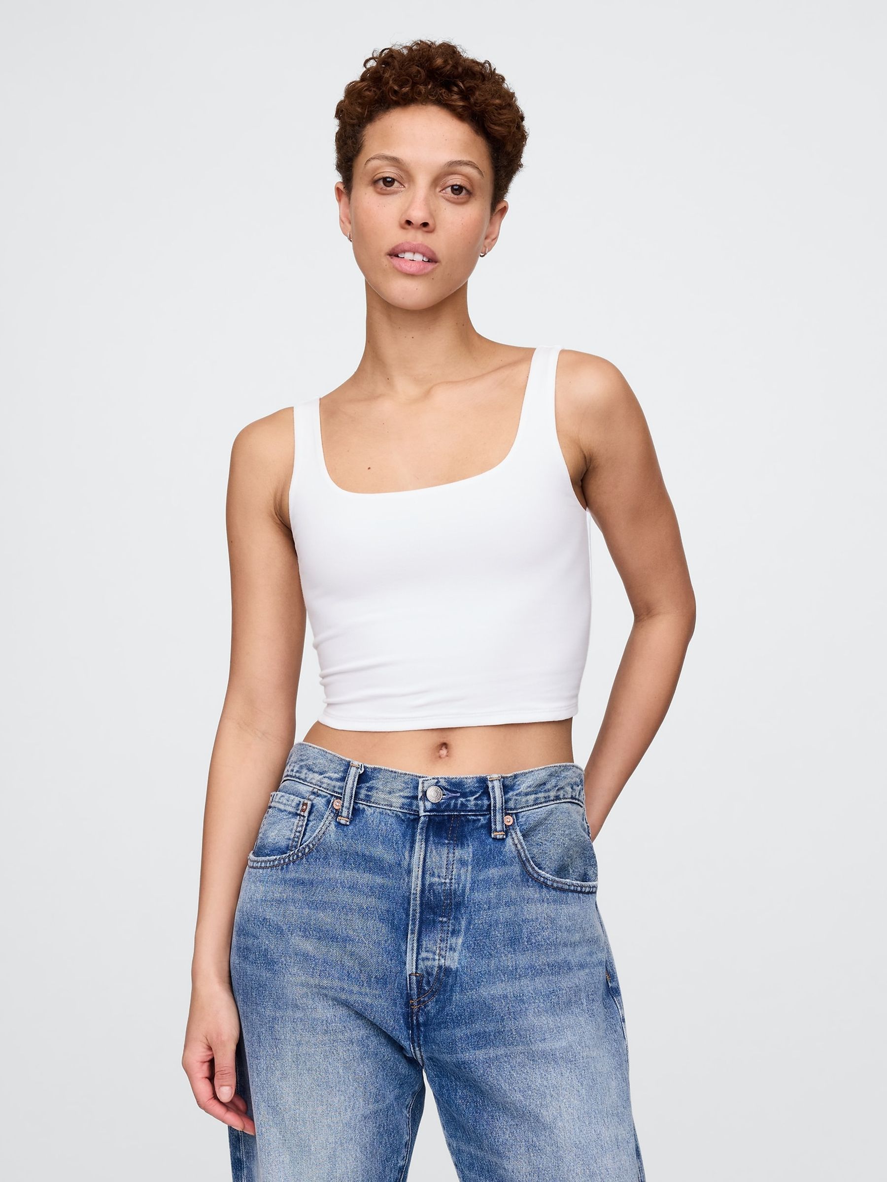 White Closeknit Jersey Brami
