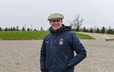 British eventing performance manager Richard Waygood, in the new British Kit from Musto, during the Team GB training session at Washbrook Farm in the village of Aston-le-Walls near Daventry in the county of Northamptonshire in the UK on the 8th February 2018