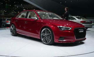Maroon Audi A3 Saloon Concept