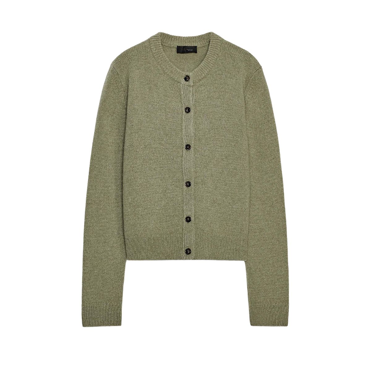 ZARA, Cashmere and Wool Basic Cardigan