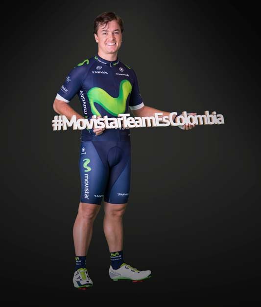 Carlos Betancur with the hashtag 'Movistar Team is Colombia