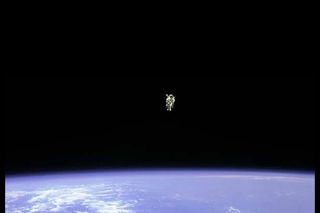 astronaut, space, space walk, eva, floating in space