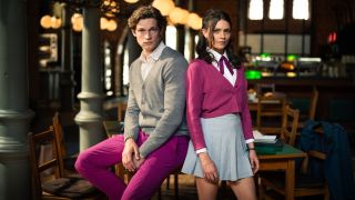 From left to right: Damian Hardung and Harriet Herbig-Matten in a promo shot for Maxton Hall Season 2. 