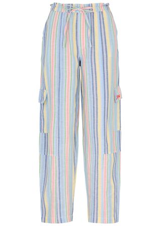 Sicily Striped Cotton-Blend Cargo Trousers