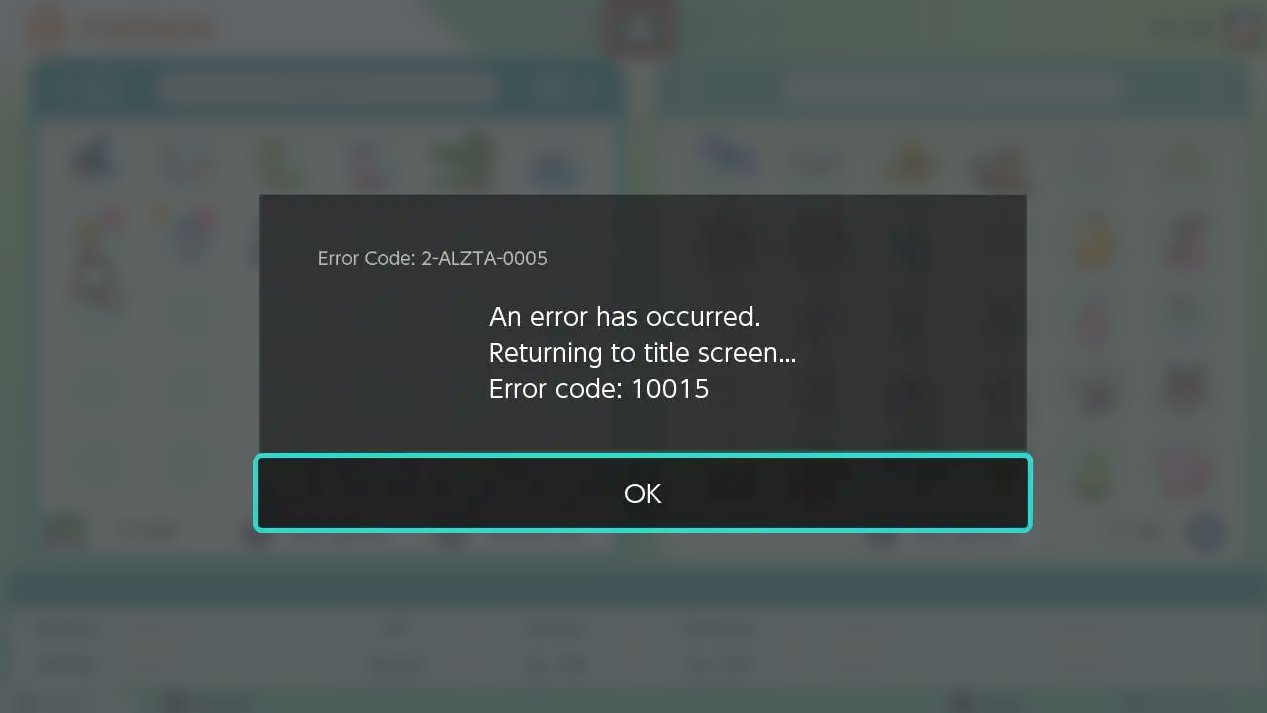 Pokemon Home Error Code