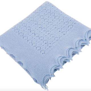Cosy Cashmere Baby Shawl in Blue G.H Hurt & Son