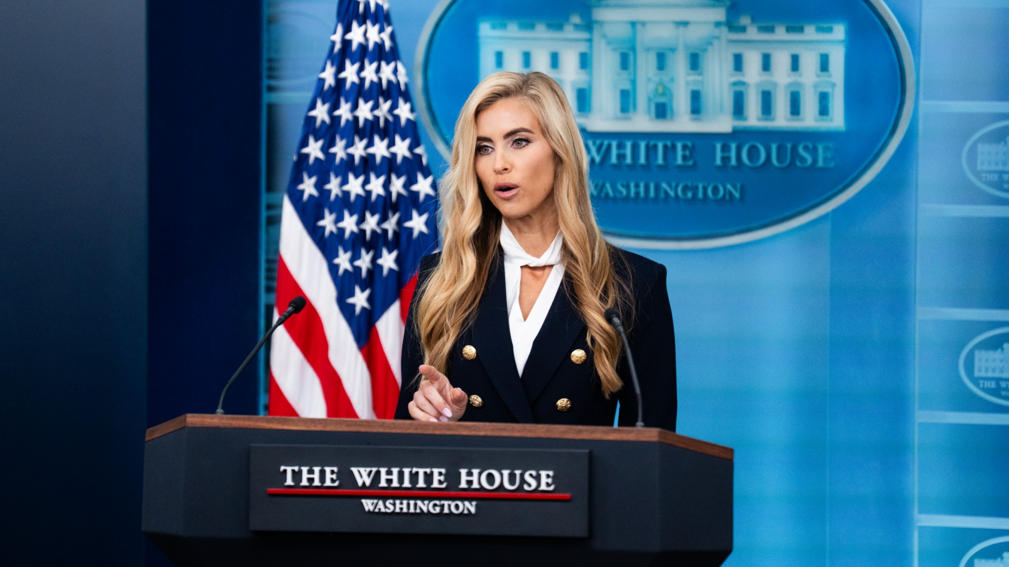 Katie Zacharia gives her first briefing as White House press secretary.