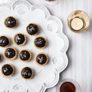 Chocolate and Salted Caramel Canapes