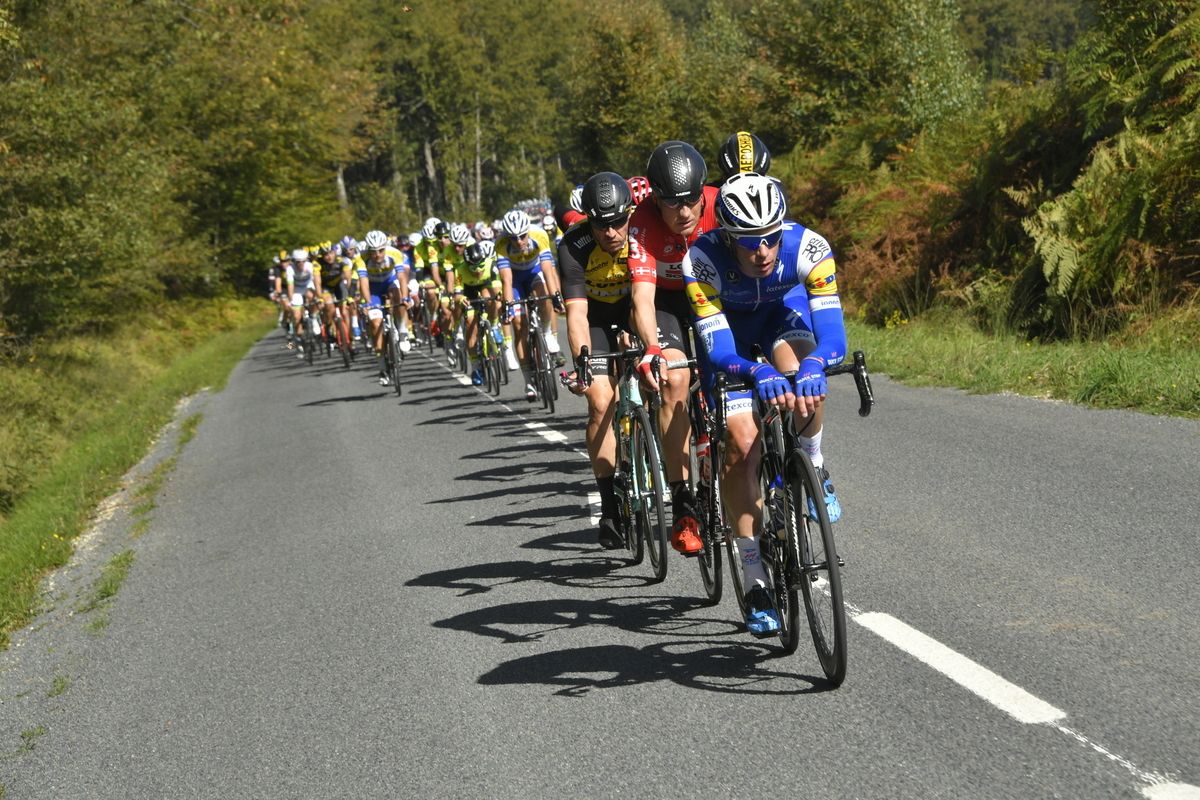 Iljo Keisse (Quick-Step Floors) setting the early tempo