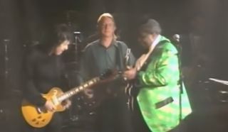 Gary Moore (left) and B.B. King (far right)