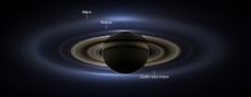 New Cassini Mosaic of Backlit Saturn
