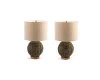 COAST TO COAST Set Of 2 Rattan Lamps for $99.99, at TJ Maxx