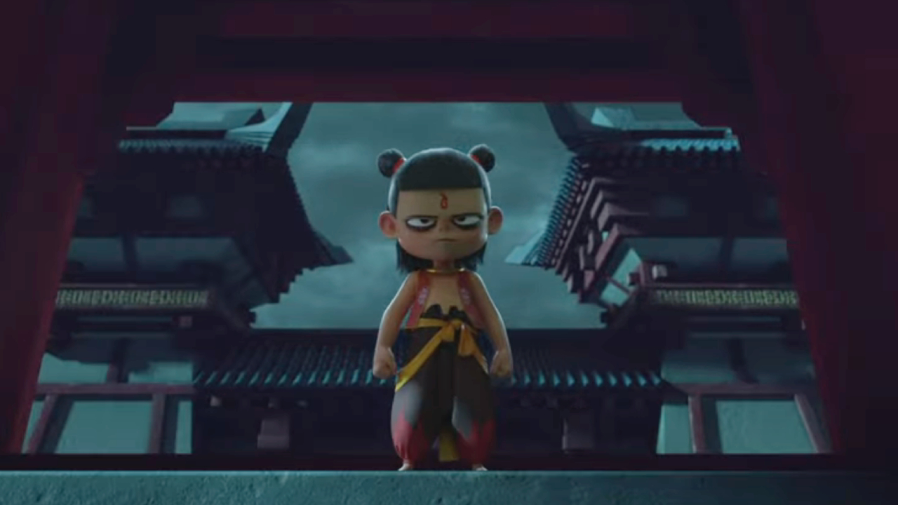 Ne Zha looking scary in Ne Zha