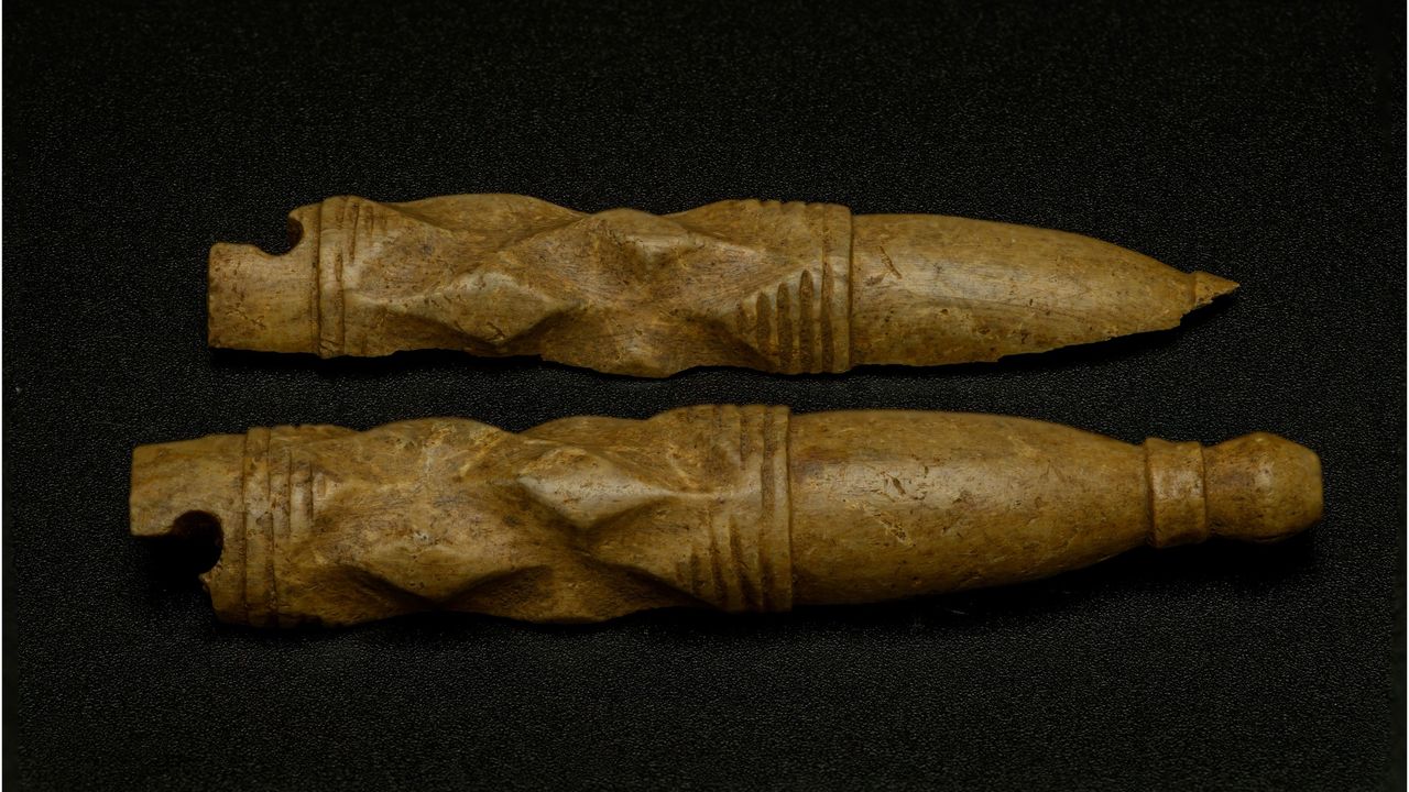 Decorative Roman artefacts uncovered during the archaeology excavation at Blackgrounds, Chipping Warden